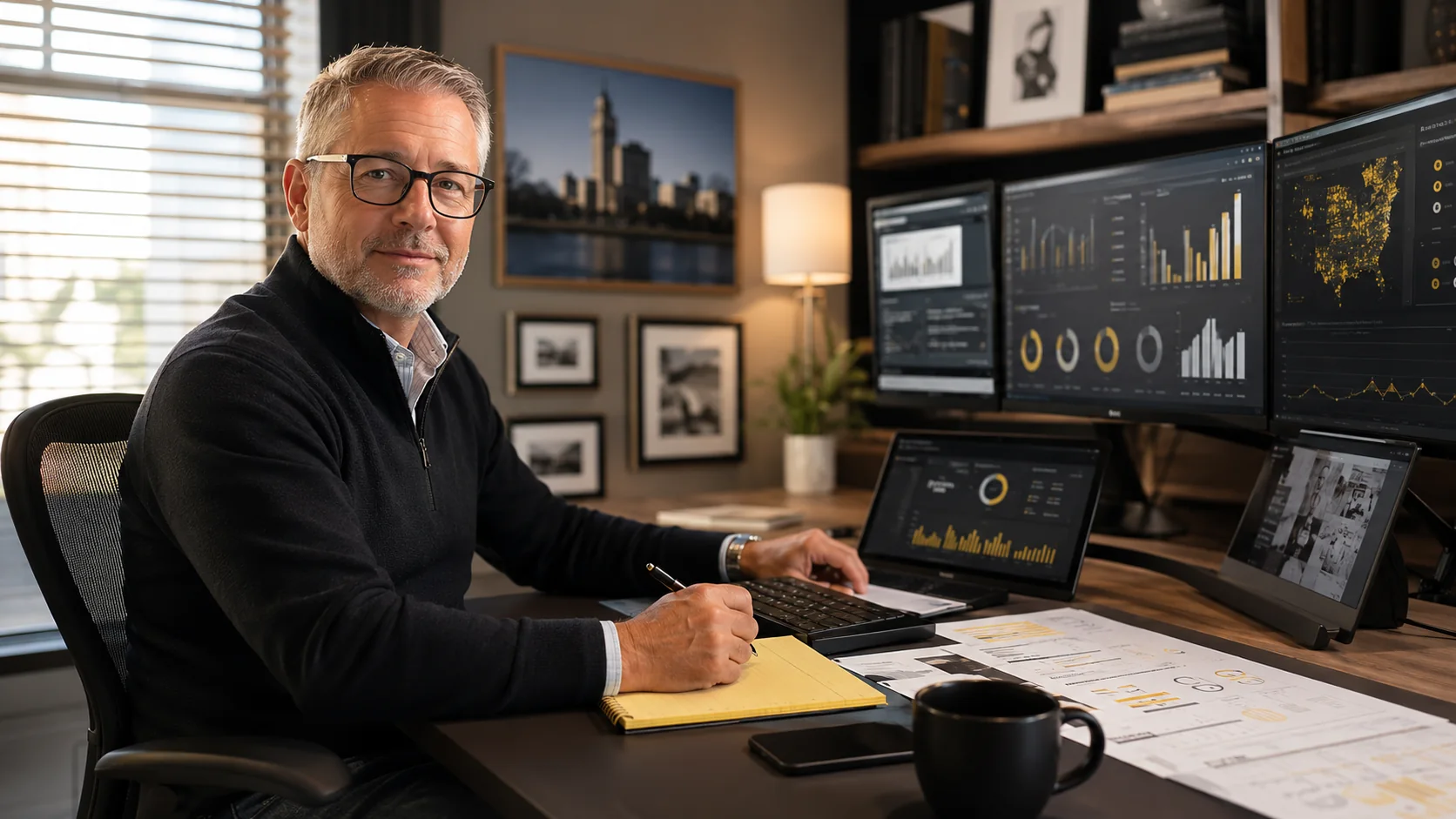 Small business owner using digital marketing to grow their business